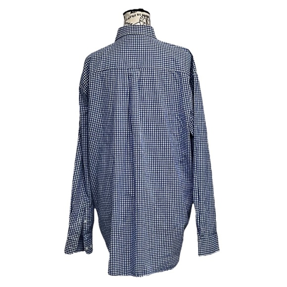 Alan Flusser Men’s Gingham Check Button Down Shirt XL Preppy Coastal Nautical - Picture 5 of 10